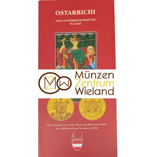 Folder/Flyer: Ostarrichi 1000 S Gold (Millennium-Serie)