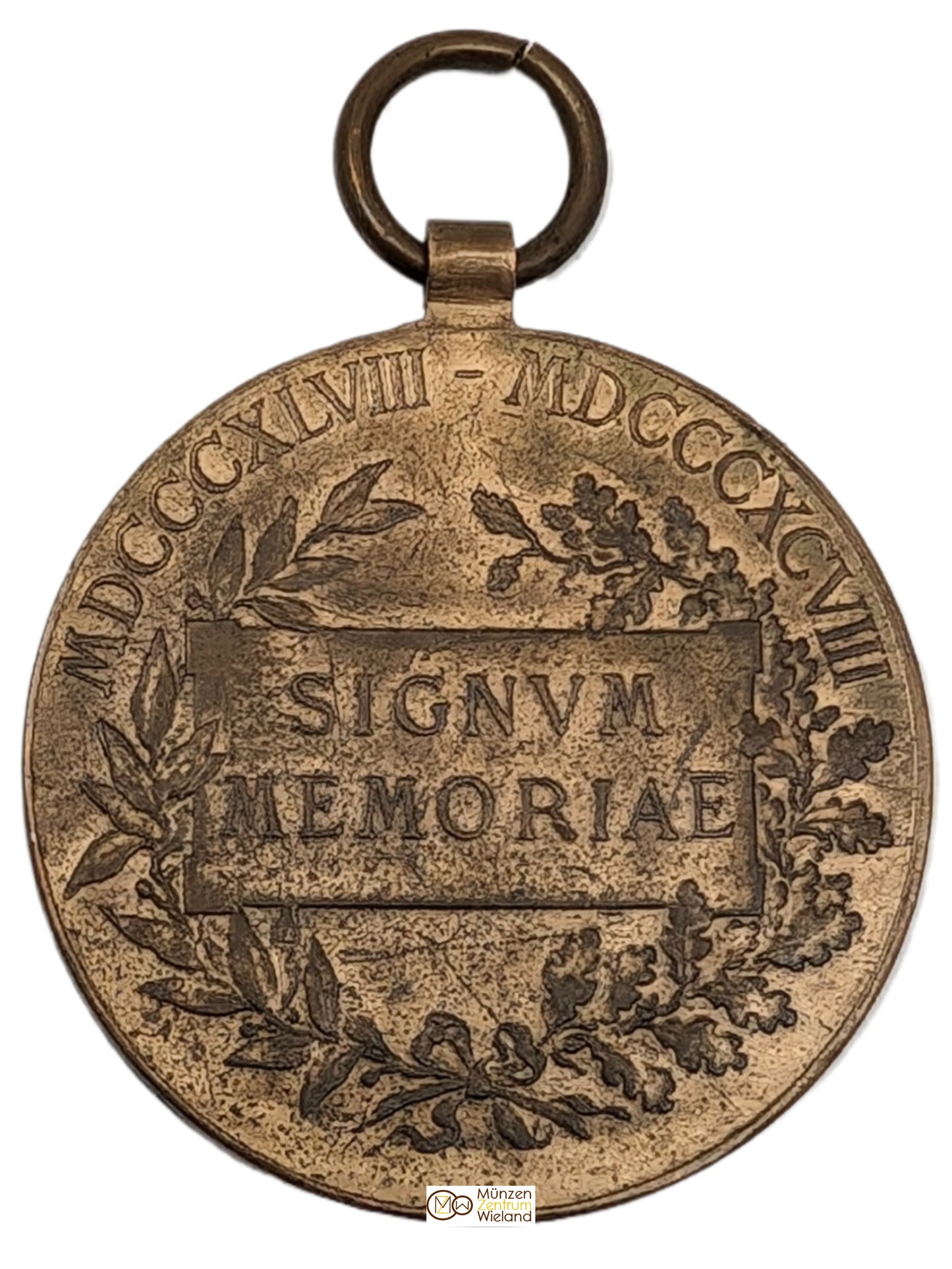 Franz Joseph I., Gedenkmedaille Signum Memoriae 1848-1898, mit Henkel und Öse