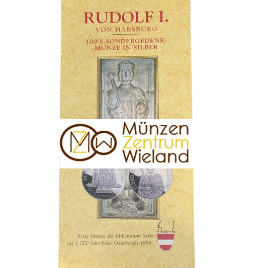 Folder/Flyer: Rudolf I. 100 S Silber (Millennium-Serie)