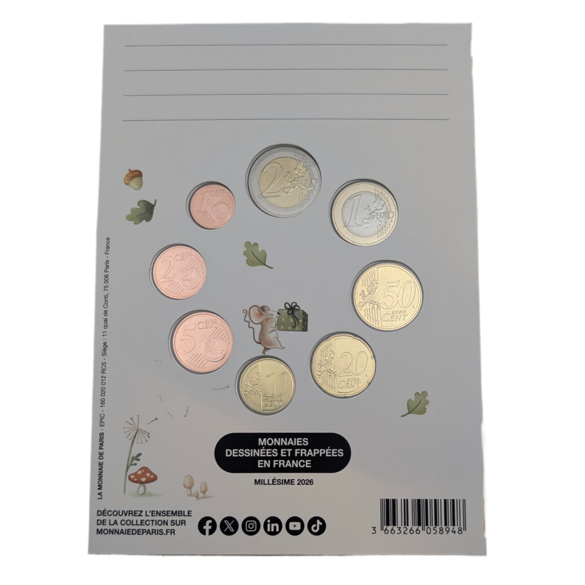 KMS Kursmünzensatz Babysatz "Meine Erste Münze", 1 Ct - 2 €