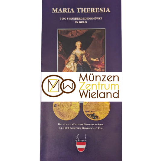 Folder/Flyer: Maria Theresia 1000 S Gold (Millennium-Serie)