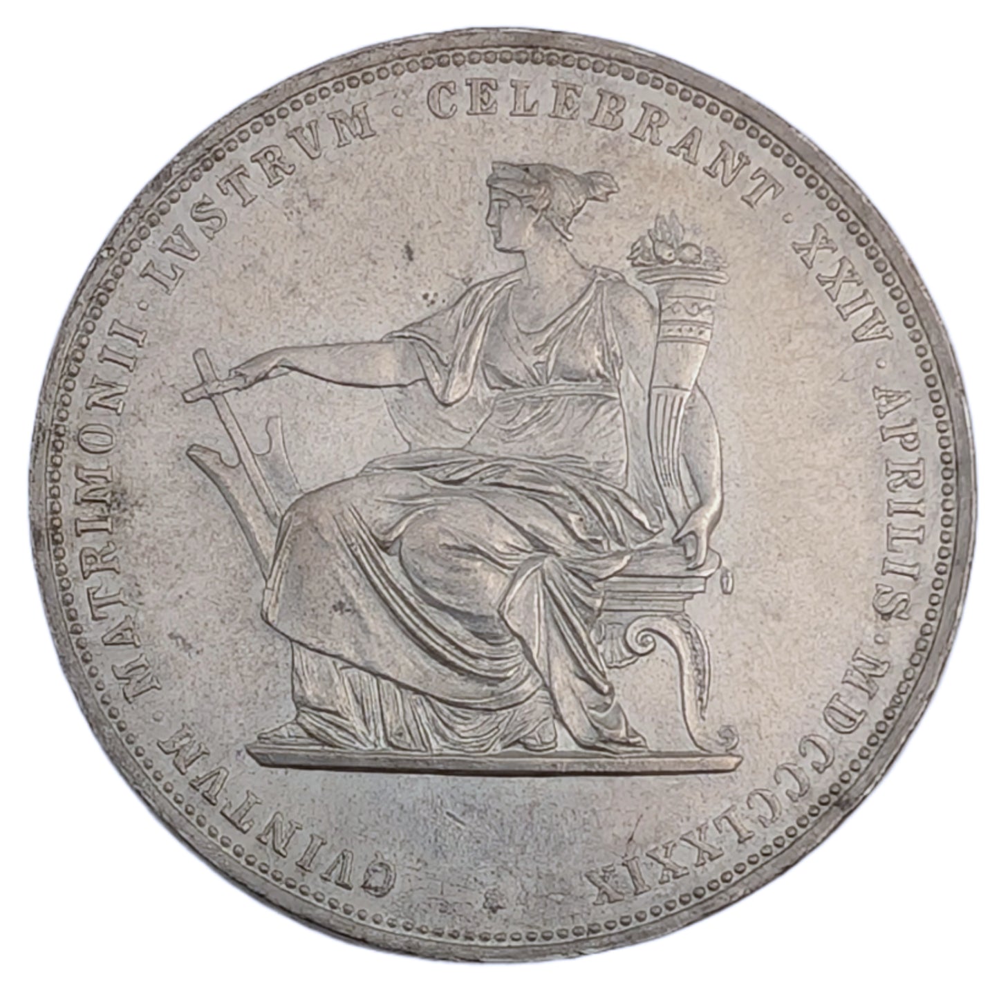 Franz Joseph I., Doppelgulden zur Silberhochzeit