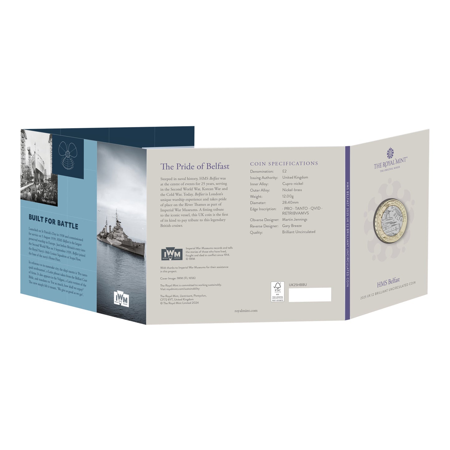 Schlachtschiff HMS Belfast im Blister