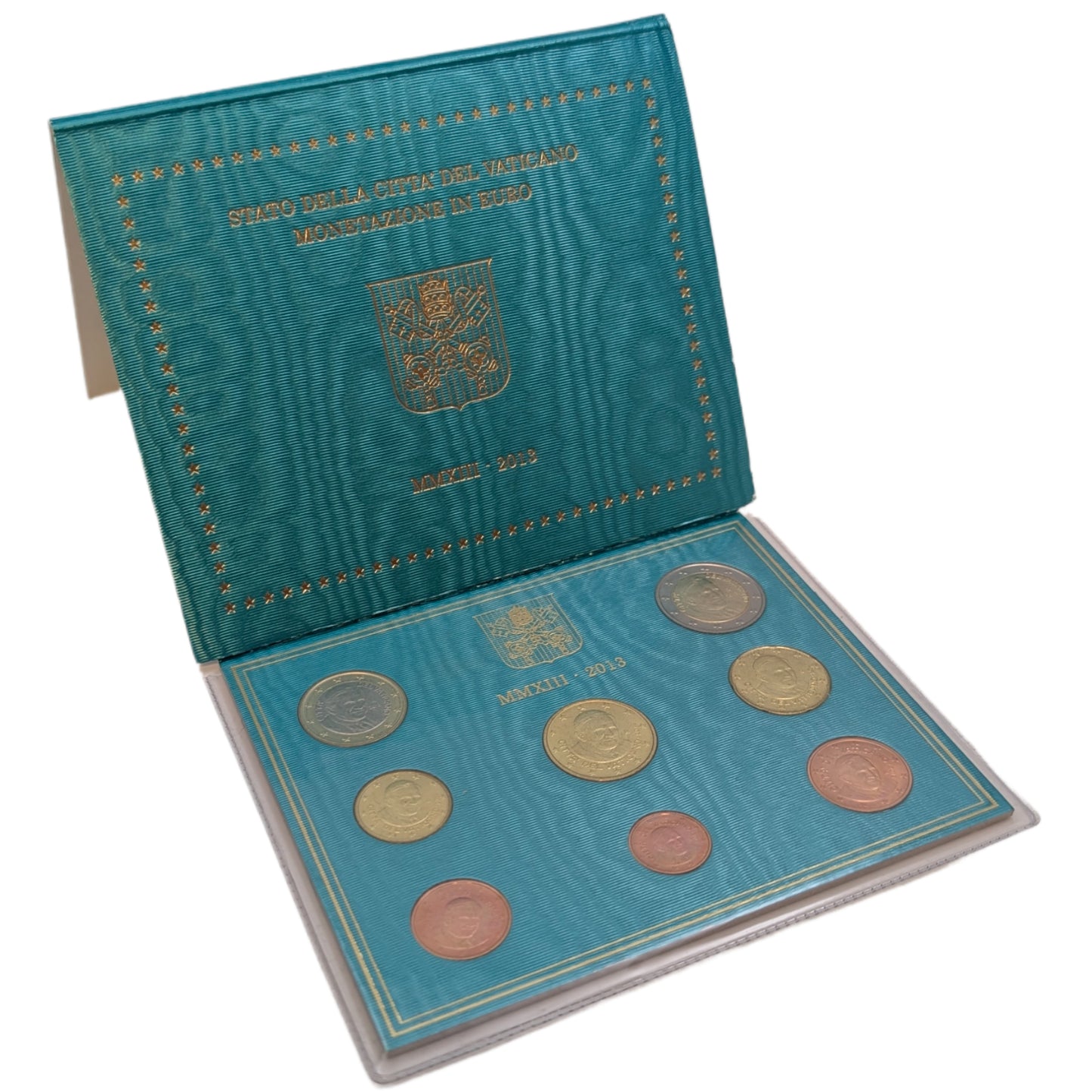 KMS Kursmünzensatz Benedict XVI, 1 Ct - 2 €