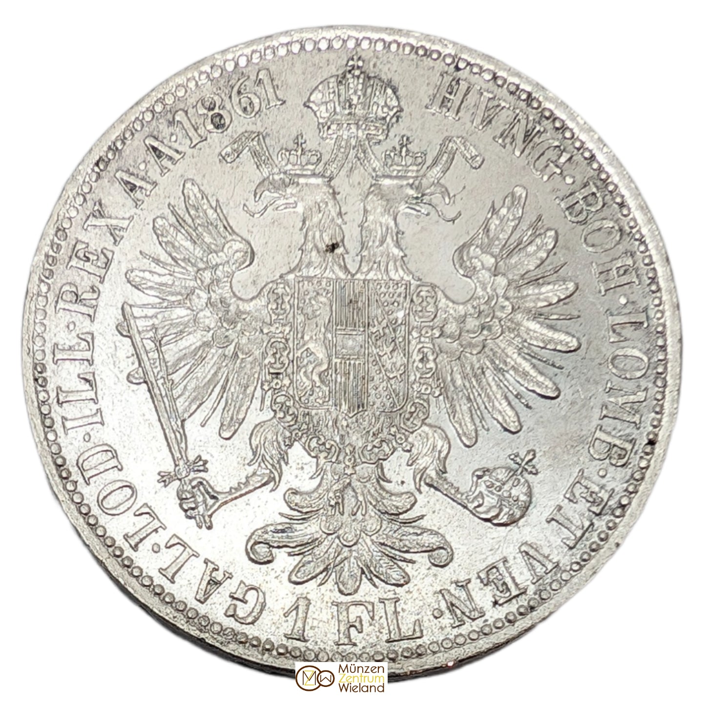 Franz Joseph I., Wien, avers PP-/Erstabschlag (Florin/Gulden)