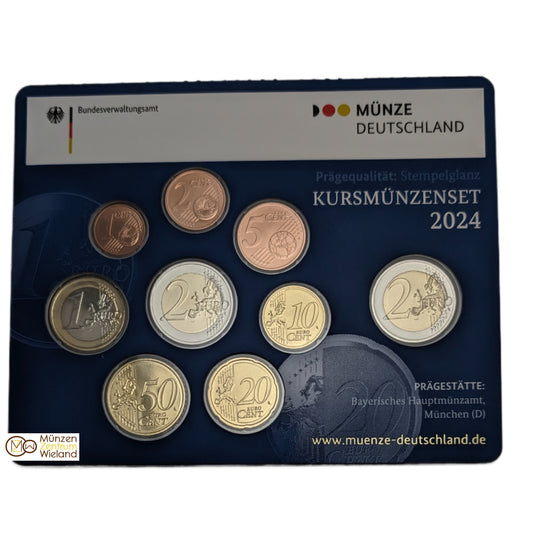 KMS Kursmünzensatz Mecklenburg Vorpommern - Königsstuhl, Buchstabe nach Verfügbarkeit
