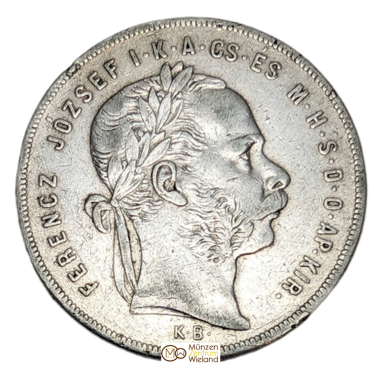 Franz Joseph I., Ungarn (1 Forint = 1 Gulden), kl. Randfehler