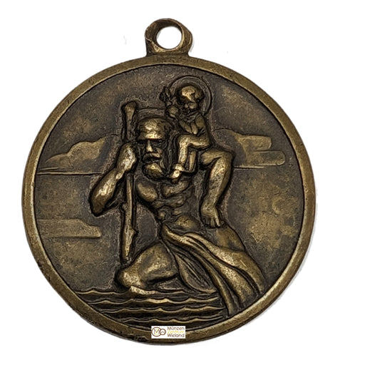 Pilgermedaille / Erinnerungsmedaille, Av. Hl. Christophorus, Rv. Wappen Republica Di San Marino, ohne Jahr