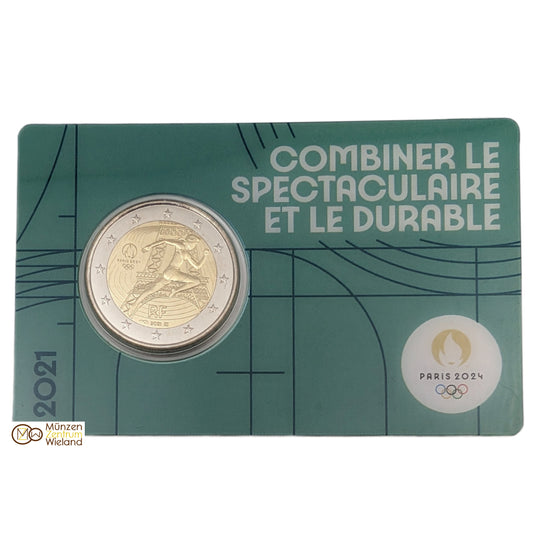 #5/5 Olympiade Paris 2024 in grüner Coincard