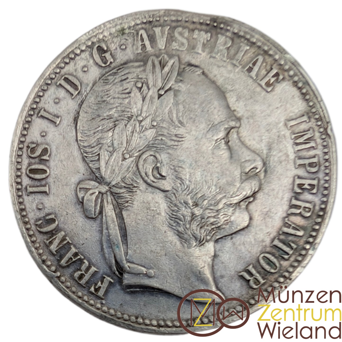 Franz Joseph I., Habsburg, Gulden/Florin, Broschierspur