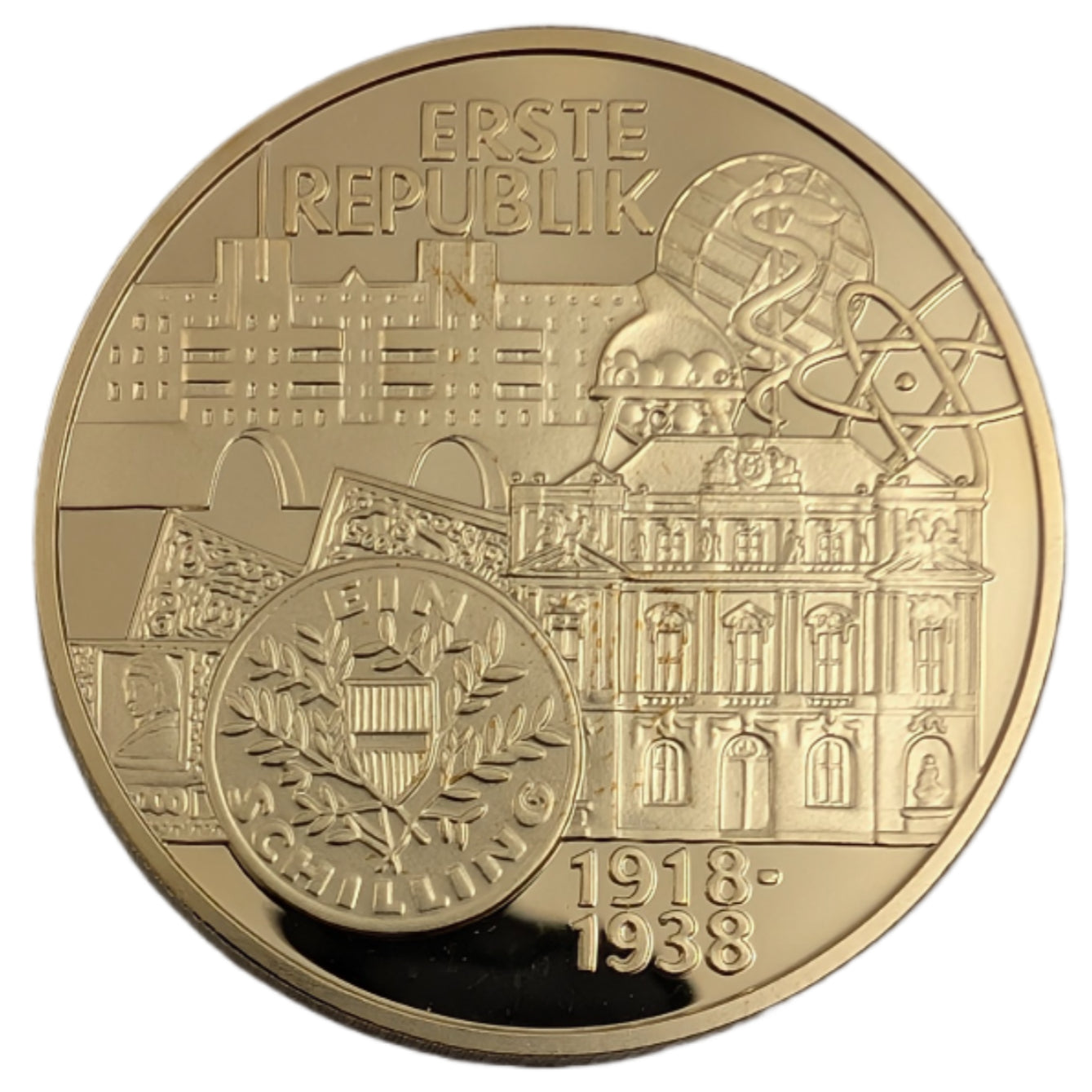 Erste Republik 1918 - 1938, vergoldet