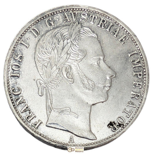 Franz Joseph I., Wien, avers PP-/Erstabschlag (Florin/Gulden)