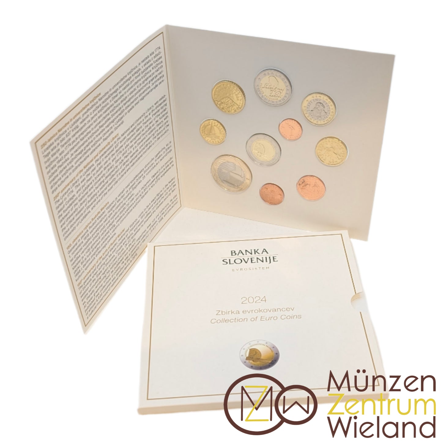 KMS Kursmünzensatz 1 ct - 2 € + Sondermünzen 2 € + 3 € Nationalbibliothek