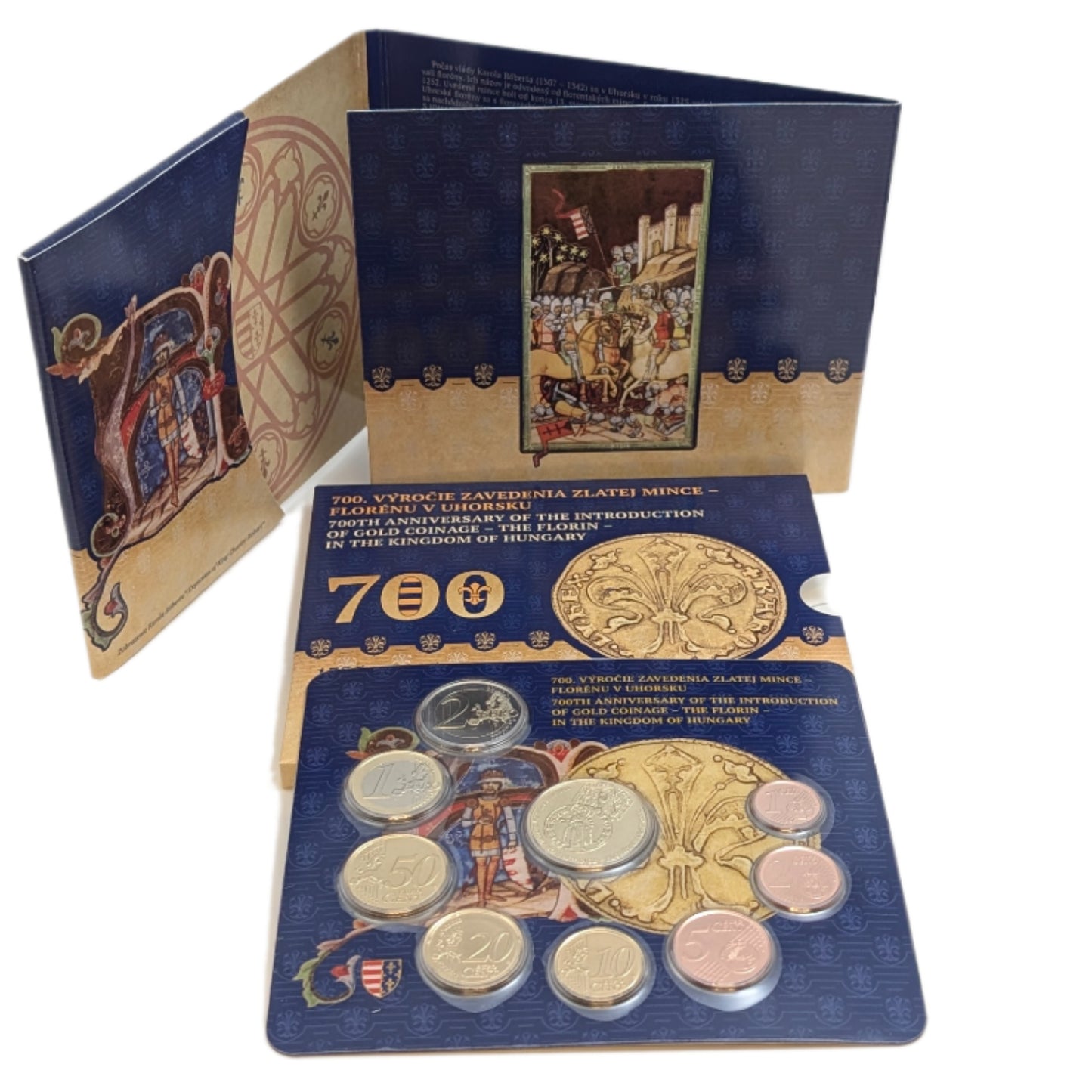 KMS Kursmünzensatz 700 Jahre Einführung Goldflorin im Königreich Ungarn