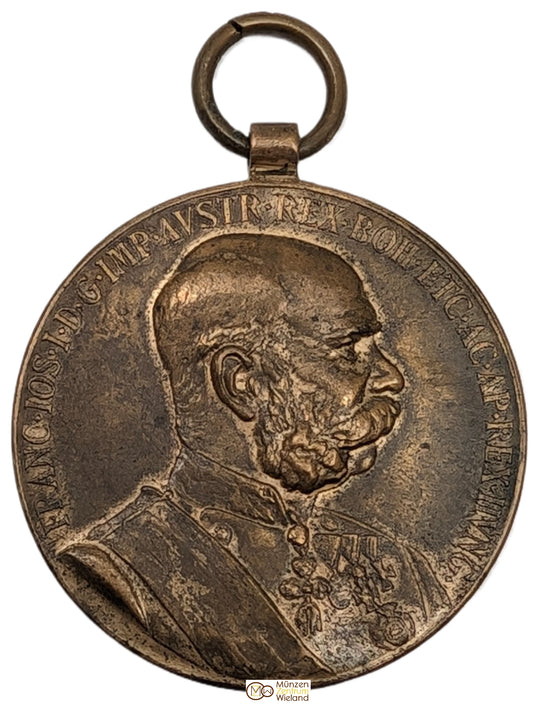 Franz Joseph I., Gedenkmedaille Signum Memoriae 1848-1898, mit Henkel und Öse