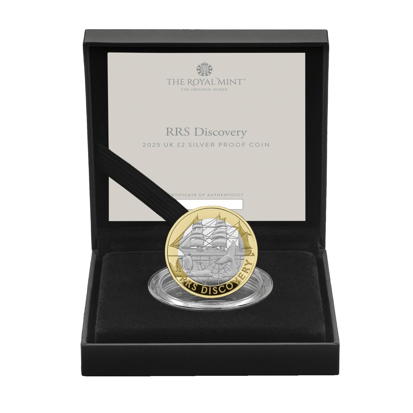 Forschungsschiff RRS Discovery, mit Goldapplikation