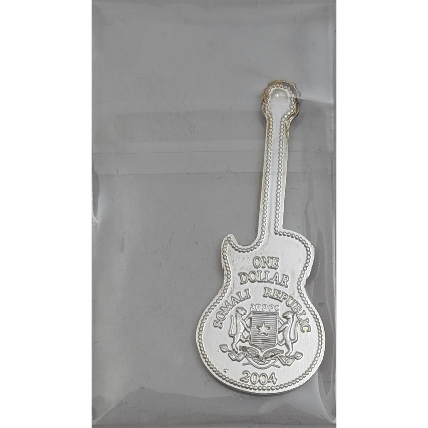 #3/6 Gibson Les Paul Guitar - E-Gitarrenserie (50. Jahrestag der Rock'n'Roll-Musik), versilbert und emailliert