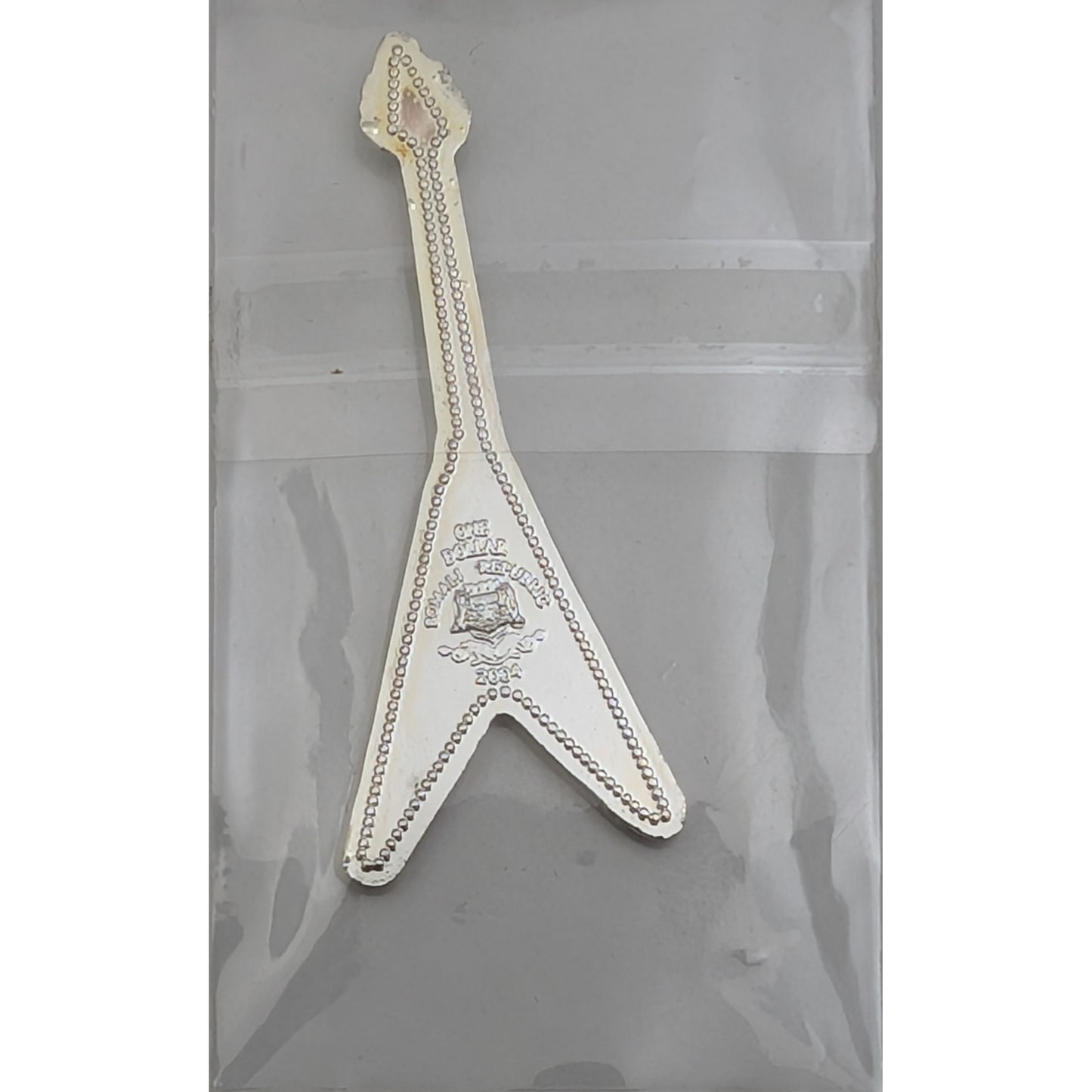 #2/6 Black Gibson Flying v - E-Gitarrenserie (50. Jahrestag der Rock'n'Roll-Musik), versilbert und emailliert