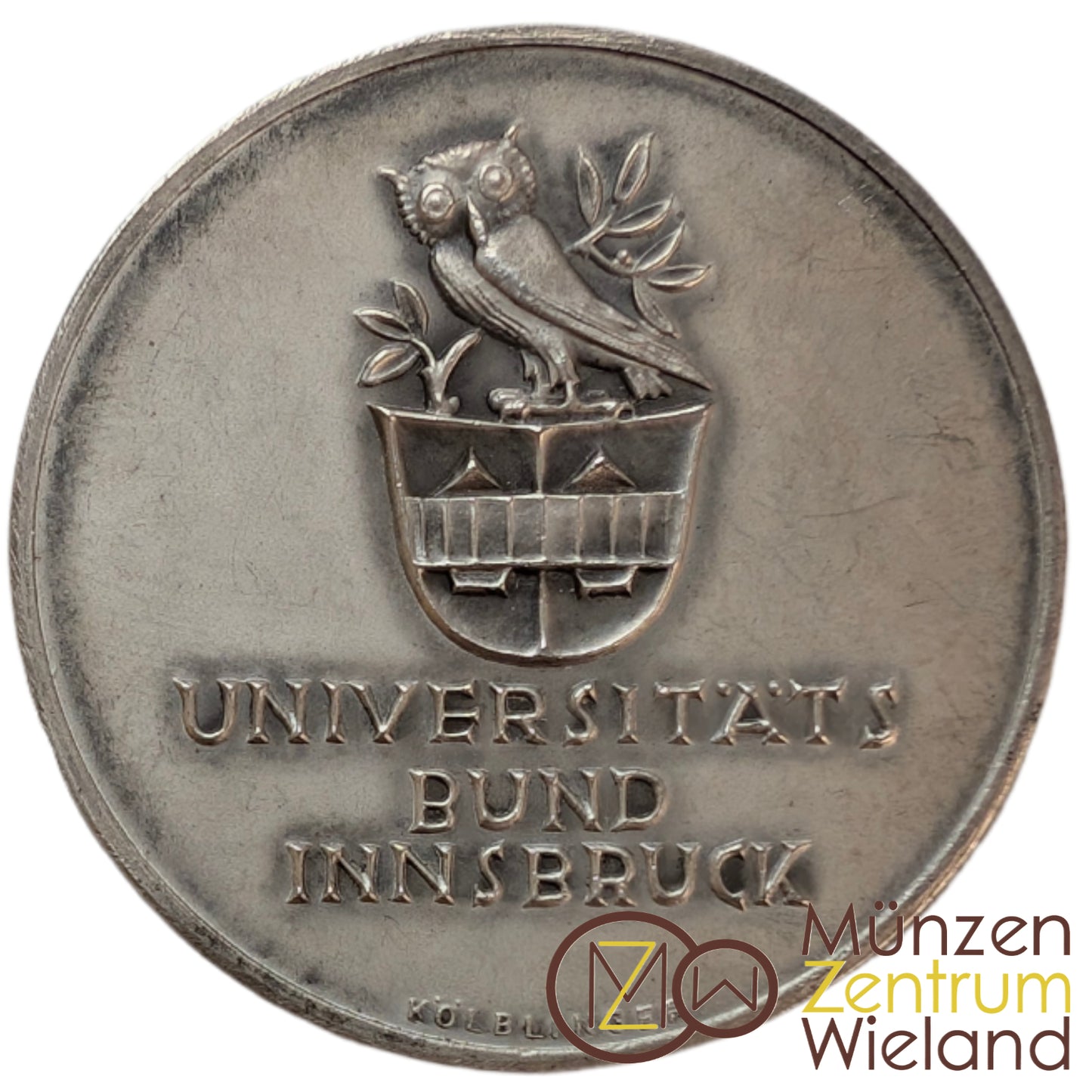 Kalendermedaille Universität s Bund Innsbruck, Bronze versilbert