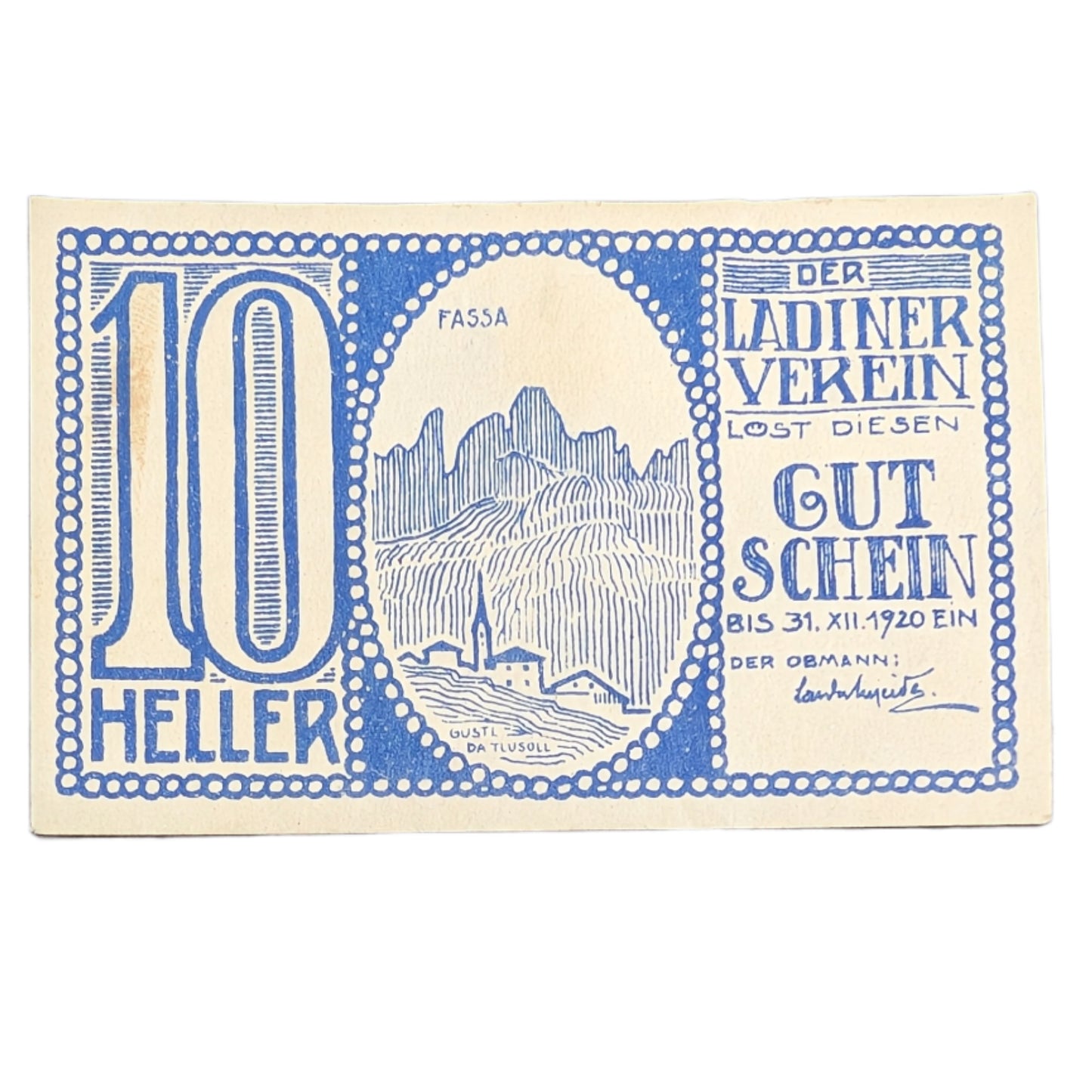 Notgeld Tirol Ladiner Verein