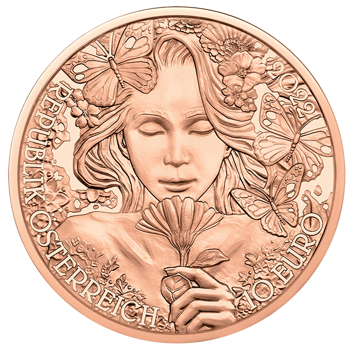 3/7 Ringelblume - Optimismus und Geduld / Sprache der Blumen, Kupfer