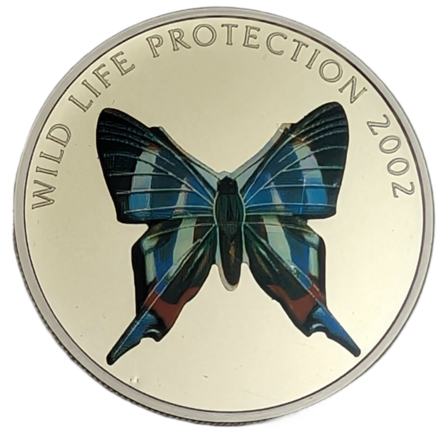 Brown Butterfly/Brauner Schmetterling - Wild Life Protection, Holgramm, Farbapplikation