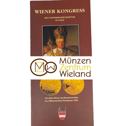 Folder/Flyer: Wiener Kongress 500 S Gold (Millennium-Serie)