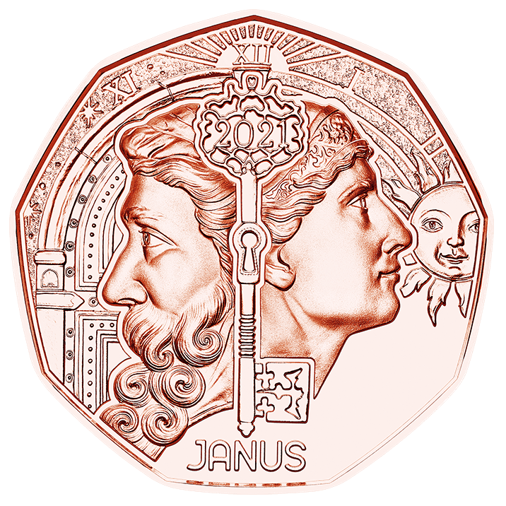 Janus: Altes Vergeht, Neues Entsteht - Neujahrsmünze