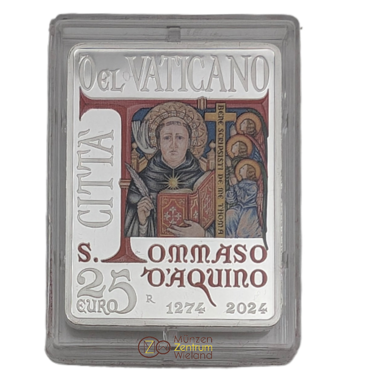 750. Todestag Tommaso D'Aquino, rechteckig, farbig