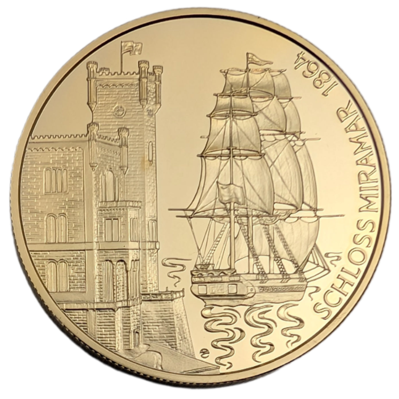 Maximilian 1832-1867 / Schloss Miramar, Segelschiff SMS Novara