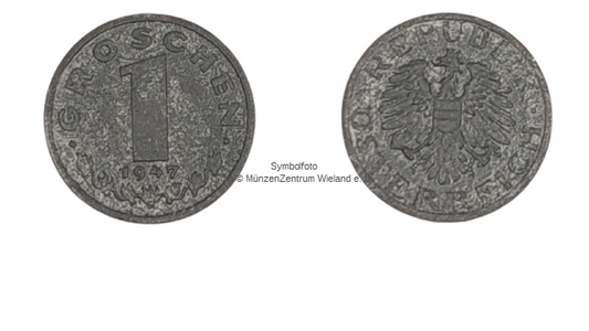 Zweite Republik - Die einzige 1 Groschenmünze der 2. Republik