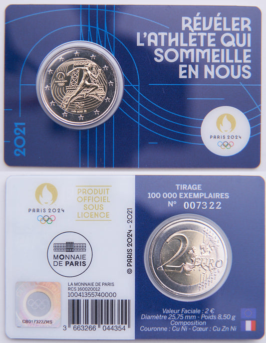 #1/5 Olympiade Paris 2024 in blauer Coincard