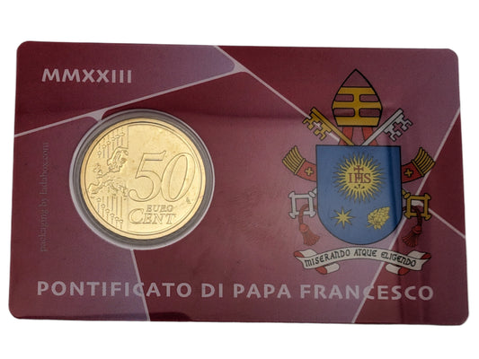 #47 Briefmarke € 3,10 und Coincard 50 Cent, rot