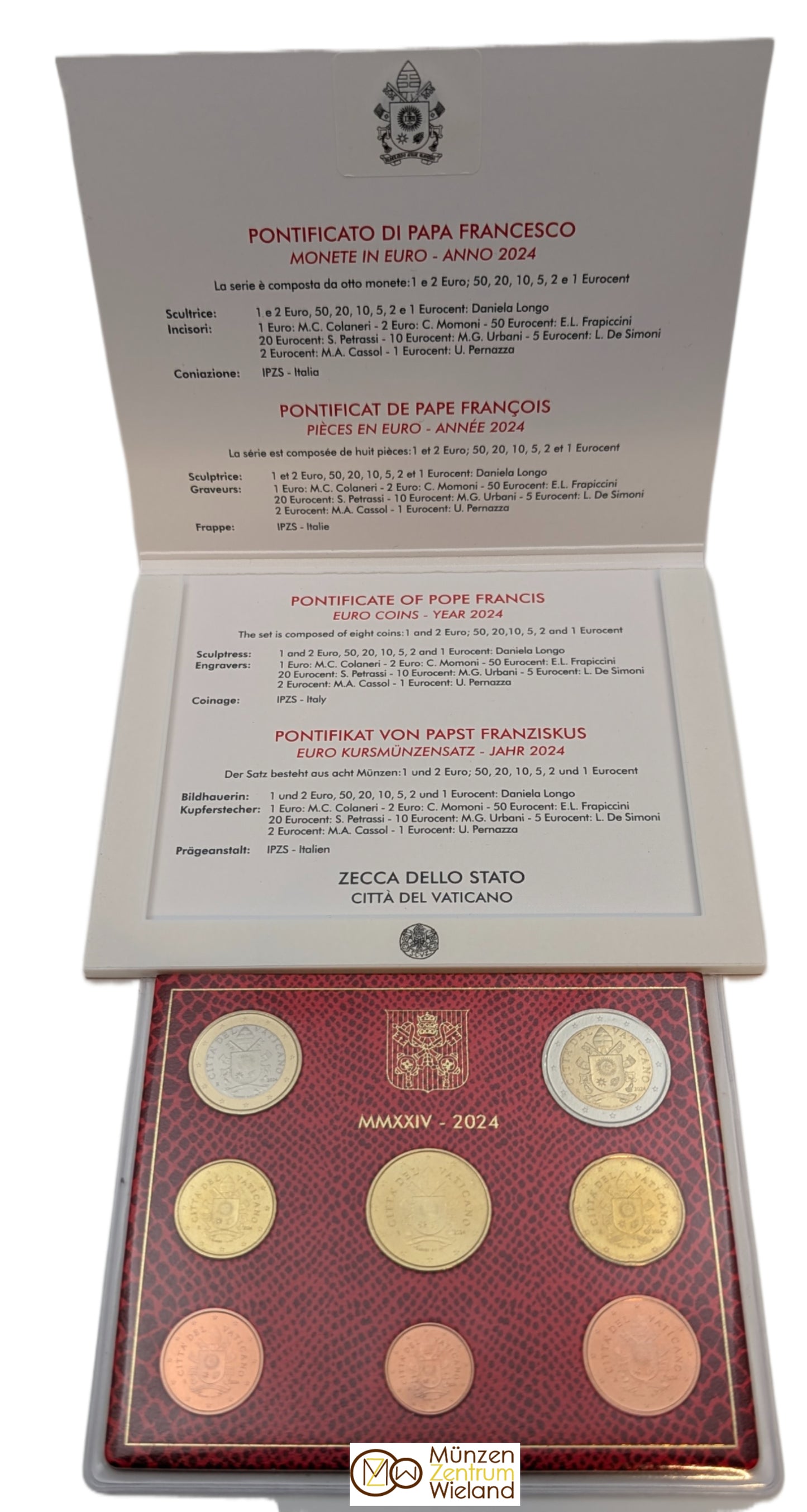 KMS Kursmünzensatz Pontifikat von Papst Franziskus (FDC)