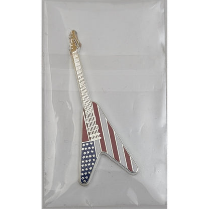 #1/6 American Flag - E-Gitarrenserie (50. Jahrestag der Rock'n'Roll-Musik), versilbert und emailliert