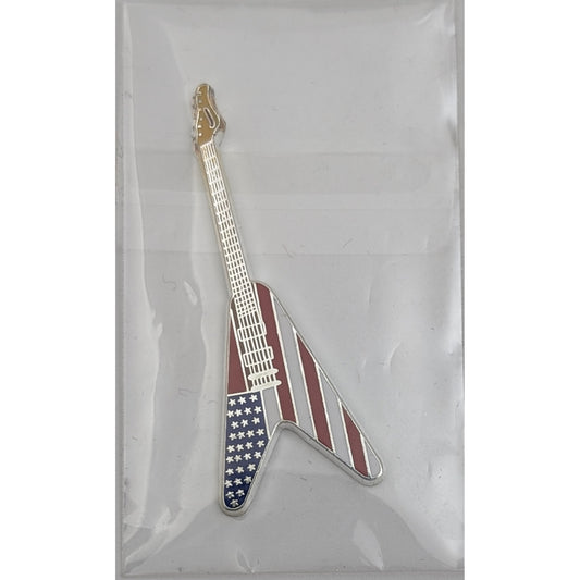 #1/6 American Flag - E-Gitarrenserie (50. Jahrestag der Rock'n'Roll-Musik), versilbert und emailliert