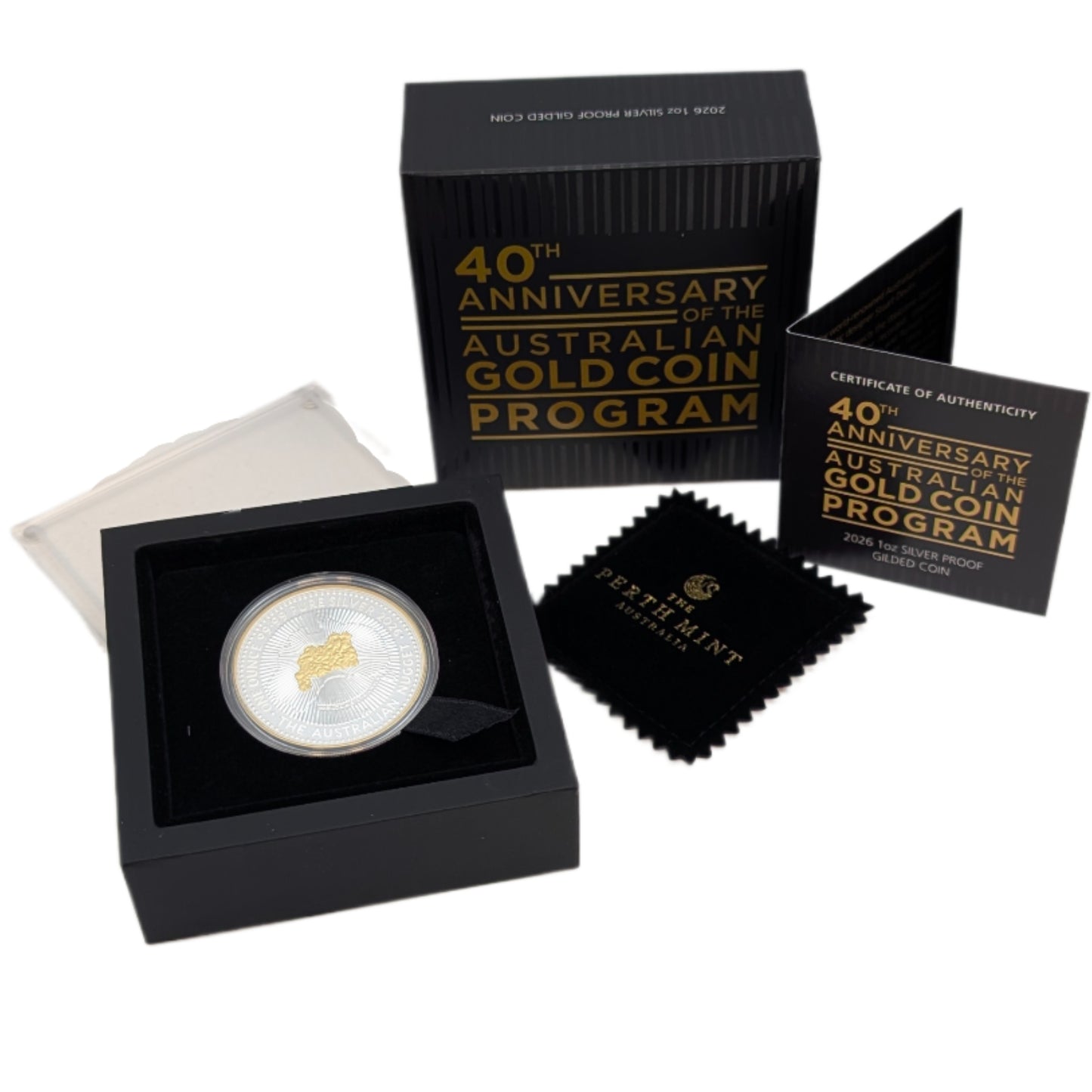 Nugget - 40th Ann. Australian Goldcoin Program, mit Goldapplikation