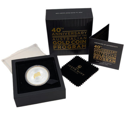 Nugget - 40th Ann. Australian Goldcoin Program, mit Goldapplikation