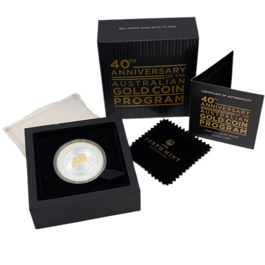 Nugget - 40th Ann. Australian Goldcoin Program, mit Goldapplikation