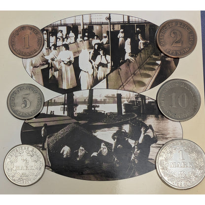 KMS Kursmünzensatz/Typenset 1 Pfennig-1 Mark, Das Deutsche Kaiserreich zur Zeit Wilhelm II.