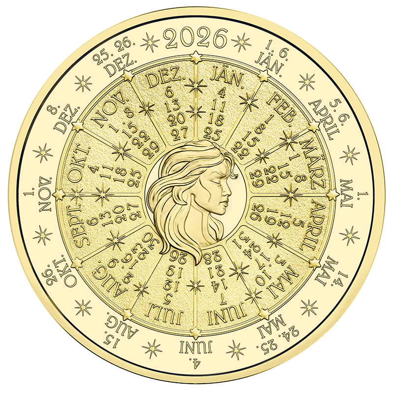 Jahr des Merkur, Kalendermedaille, Silber vergoldet