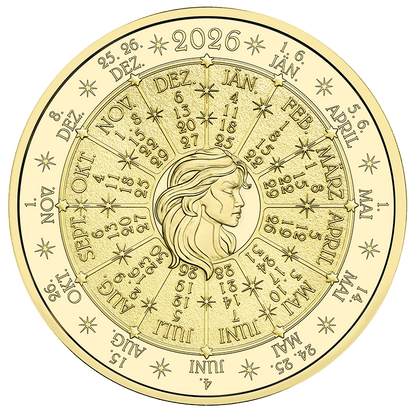 Jahr des Merkur, Kalendermedaille, Silber vergoldet