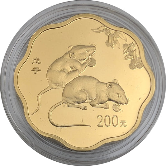 Jahr der Ratte / Year of the Rat, gewellt, blossom-,flowershaped