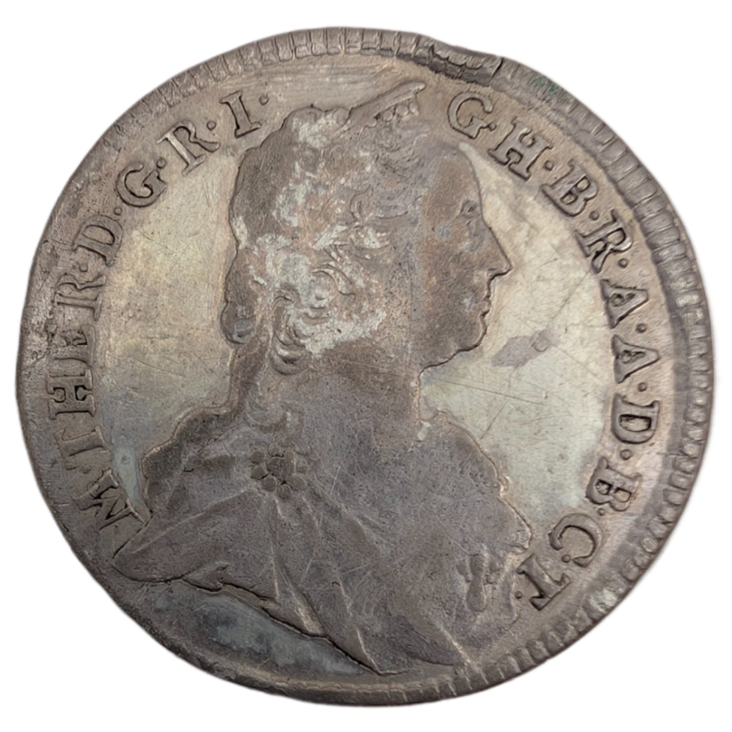 Maria Theresia, Habsburg, Kremnitz (Madonna mit Kind), Krajczar/Kreuzer, Henkelspur