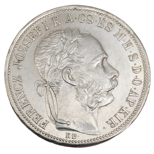 Franz Joseph I., Habsburg, Kremnitz, Forint/Gulden mit Fiume Wappen