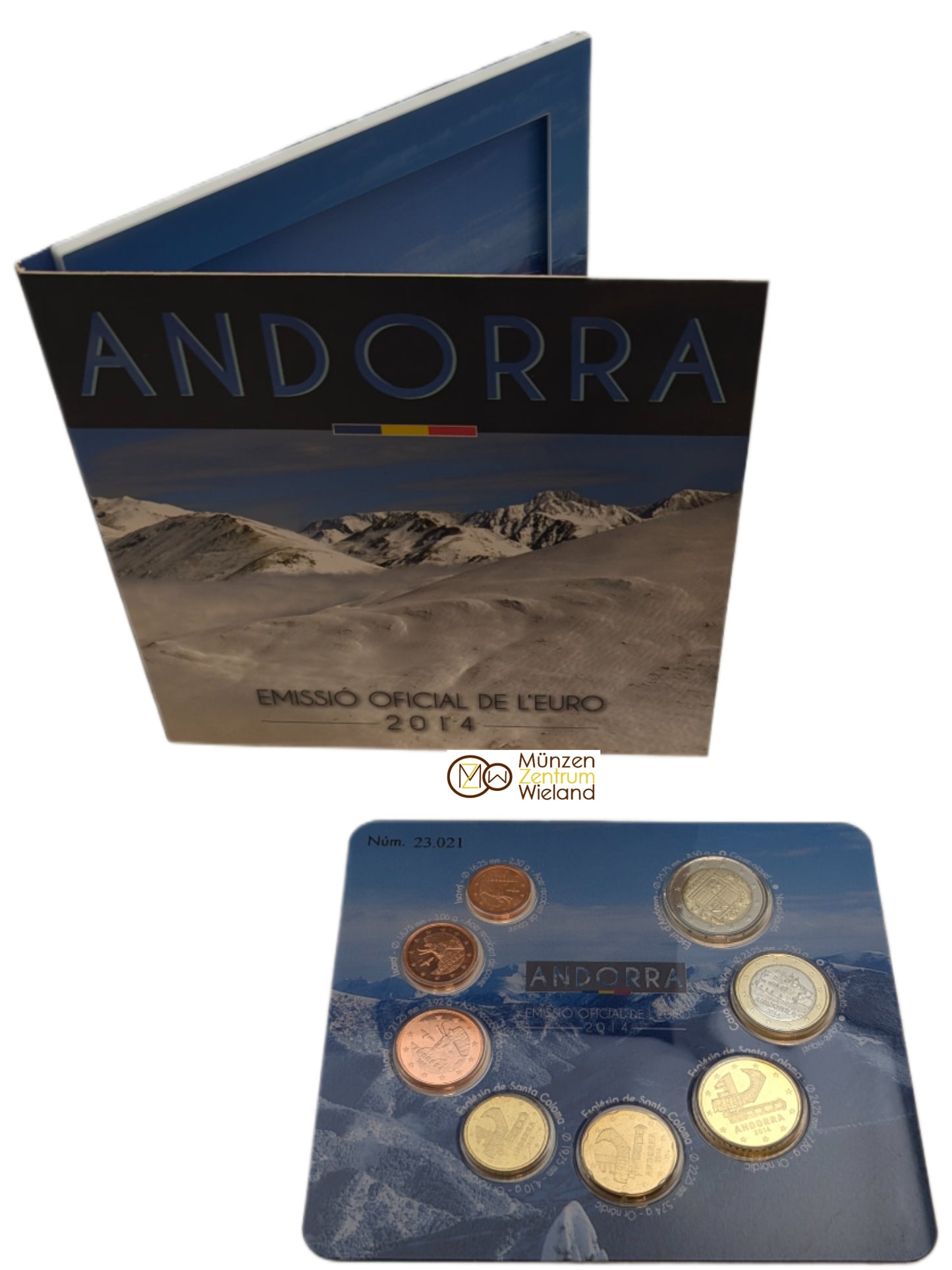 KMS Kursmünzensatz "Werte Andorras" 1ct - 2€