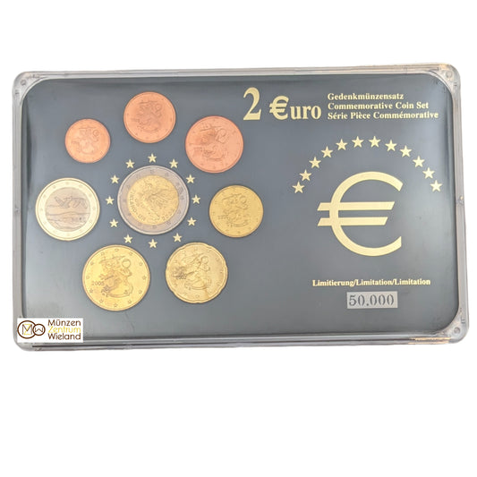 KMS Kursmünzensatz / Typensatz mit 2 € 50 Jahre Uno 2005, 1 Cent - 2 Euro diverse Jahre
