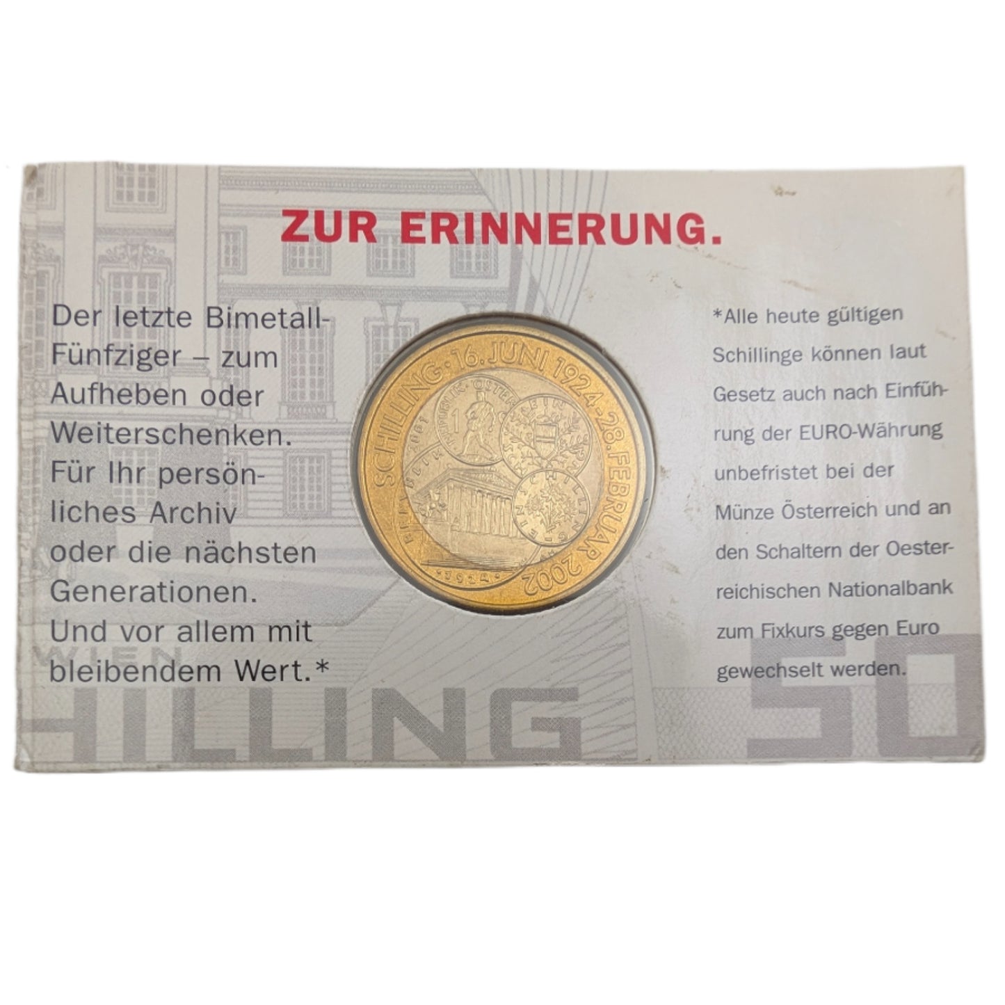 Letzter Schilling, Kurieredition