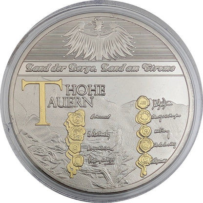 Austria Set, 7-teilig, Land der Berge, Land am Strome, mit Goldapplikation
