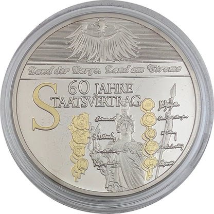 Austria Set, 7-teilig, Land der Berge, Land am Strome, mit Goldapplikation